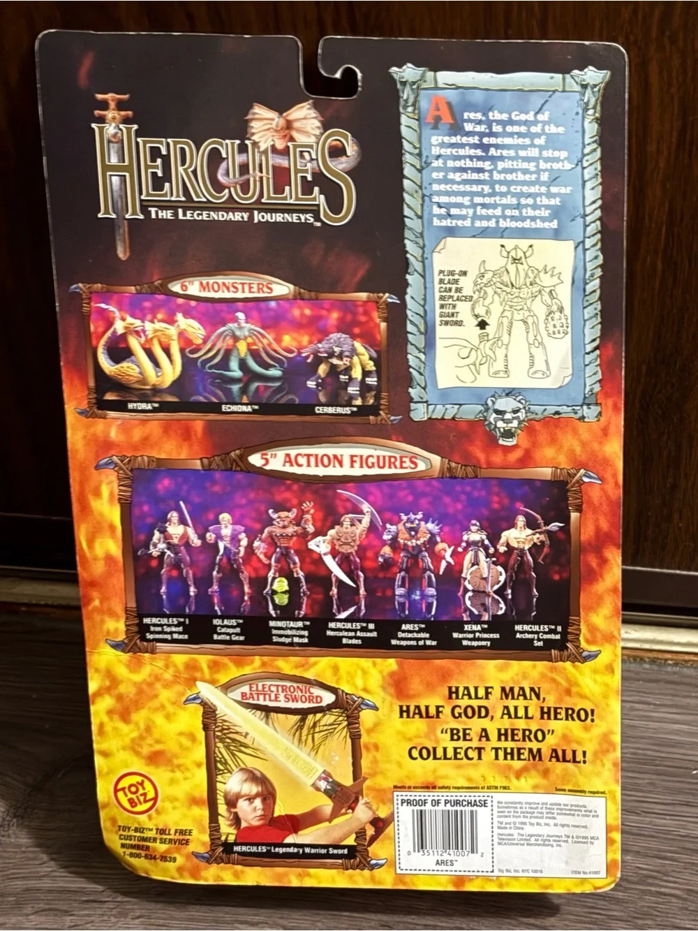 Hercules The Legendary Journeys Ares Action Figure - Black & Brown